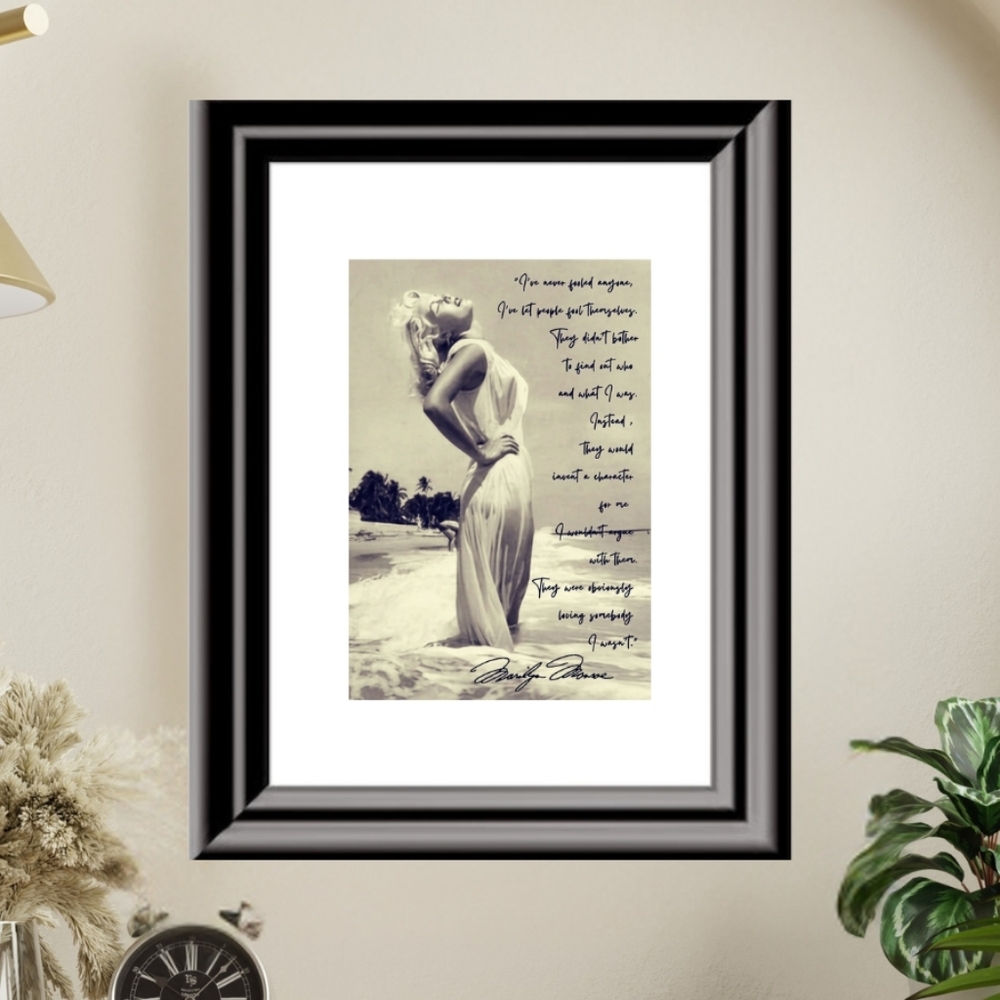 Marilyn Monroe  Quote Wall Art Framed HQ Print‎